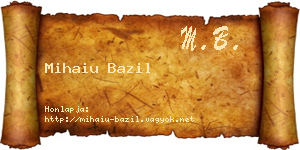 Mihaiu Bazil névjegykártya